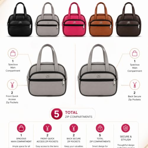 Image of Women's Stylish Trendy Leather Mini Handbag - Fashionable, Compact Purse for Casual and Formal Occasions