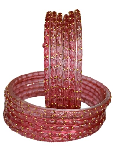 Image of JPS Plain and Glossy Finished Raindrop Glass Bangles Set for Women & Girls | Traditional Ethnic Chudi for Wedding, Party & Regular- Set of 12 Pcs of One Colour | Wedding Special