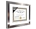 Creative Picture Frames 8.5X11Ss Stainless Steel Finish Diploma Frame Displays 8.5 By 11-Inch Certificate, Graduation, University, Diploma Frames With Stand & Wall Hanger (Pack Of 1)