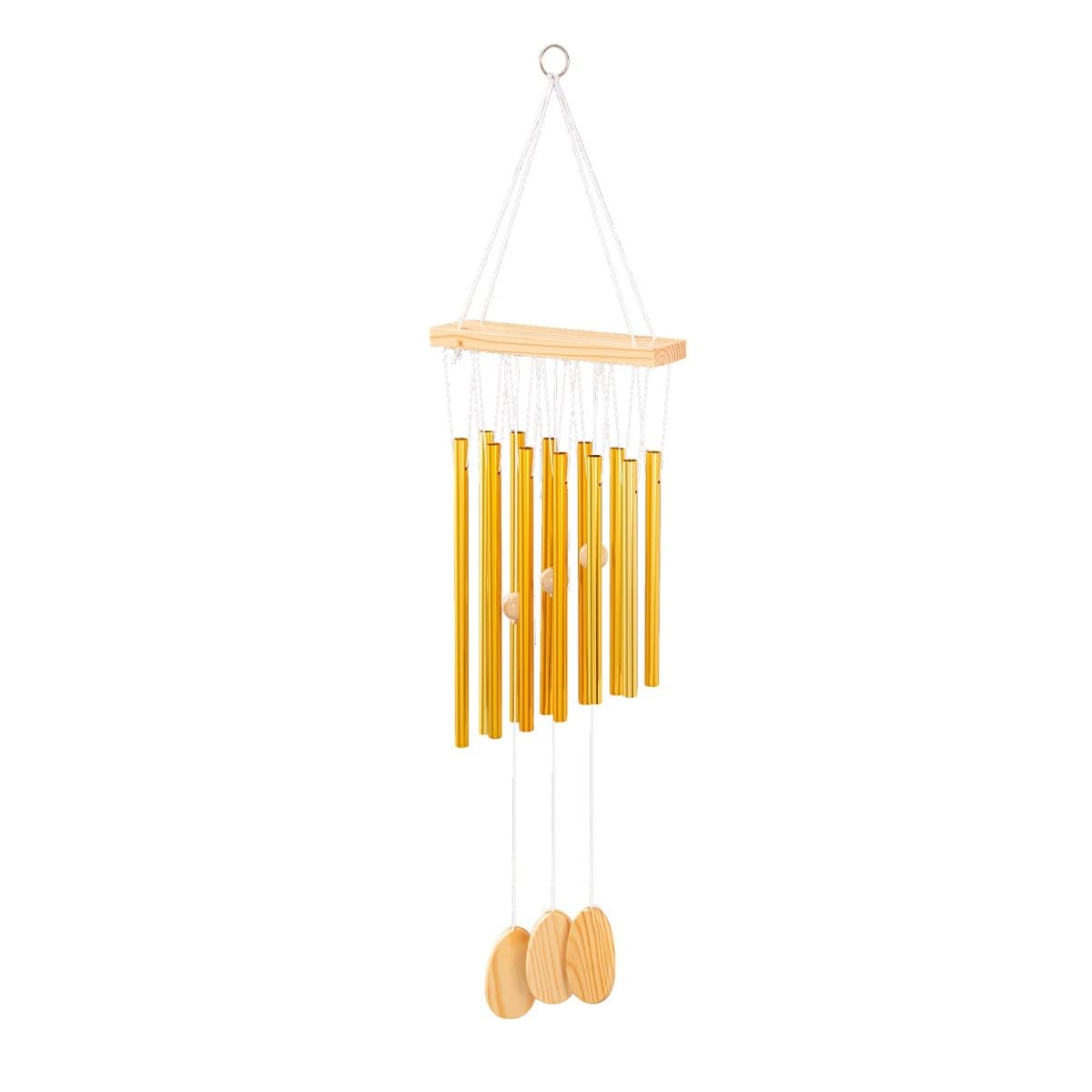 Wind Chime Memorial Wind Chimes Deep Tone Unique Tuning Relaxing Soothing Melody Sympathy Windchimes Windchime(Gold)