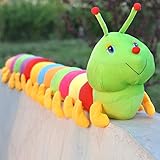SUPYINI Raupe Stofftier Plüsch, Weiches Süßes Buntes Raupenspielzeug, Ausgestopftes Raupenplüschkissen Kinder (Plüsch)
