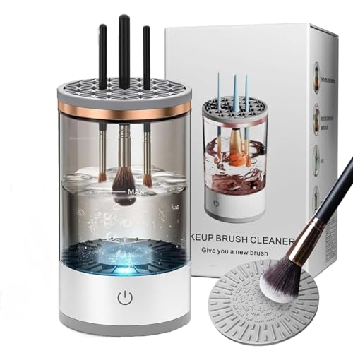 Beauty Swirl Cosmetic Brush Cleaner, Makeup Brush Cleaner, The Cozy Luna Brush Cleaner, Electric Makeup Brush Cleaner Machine for Deep Cleaning All Size Makeup Brus (1PC Transparent)
