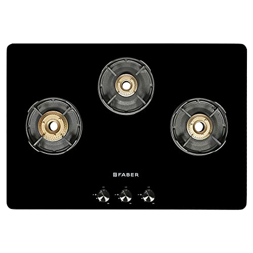 Faber 75 cm,3 Burner Gas stove (NiOS DLX 753 BB BK) Maual Ignition, Black - Image 3