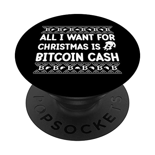 Todo lo que quiero para Navidad es Bitcoin Cash Xmas criptomoneda PopSockets PopGrip Intercambiable Todo lo que quiero para Navidad es Bitcoin Cash Xmas criptomoneda PopSockets PopGrip Intercambiable