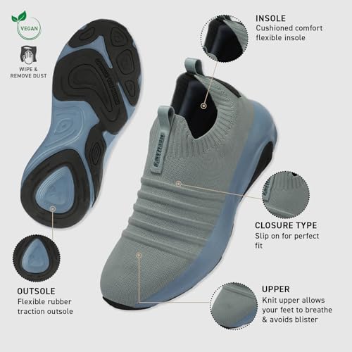Image of Neeman's Unisex Begin Walk 'Breeze' Slip Ons Shoes | Breathable Knit Upper with Cushioned Insole & Supportive Midsole for Everyday Comfort