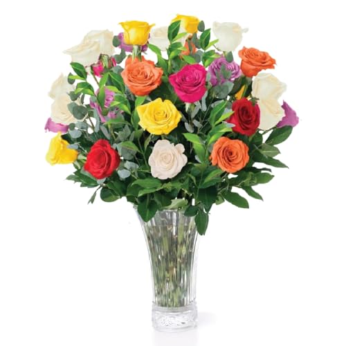 Aquarossa Farms – Flowers for Delivery, Fresh Flowers Bouquet, Handpicked from the Farm, Gift for Birthday, Anniversary, or Just Because – 24 Fresh Roses