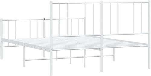 Miniatura 26 de YAFF Marco de cama de metal de 81.5 x 41.3 x 35.4 pulgadas, marco de cama de plataforma de acero resistente con cabecero, no necesita somier, sin