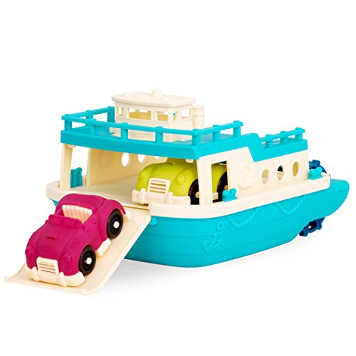 B. toys door Battat BX1730Z Ferry Drijvende Bad Speelgoed Boot met Auto's voor Peuters Leeftijd 1 & Up (3 Pc)