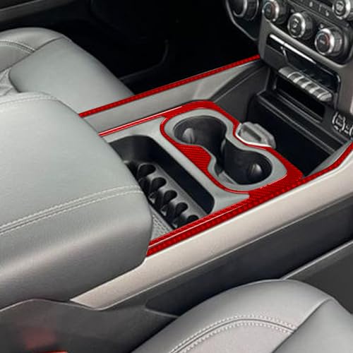 Cubierta para portavasos de fibra de carbono 3 piezas para Dodge RAM 2019-2023 miniatura 3