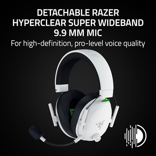 Image of Razer BlackShark V3 Wireless Gaming Headset for Xbox: 50mm Drivers - Super Wideband Mic - 2.4 GHz, Bluetooth, USB - Works with PC, Mac, PS5, Nintendo Switch, Smartphone - Long Battery Life - White