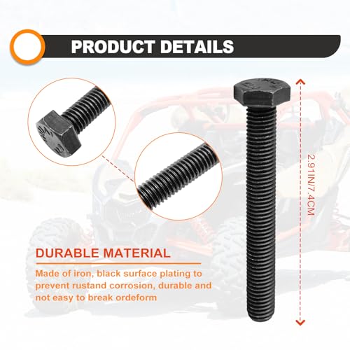 Image of Be Used for Can am ATV's and SXS's Bolt M8 x 1.25 x 70 M8 8mm Secondary Clutch Spreader Belt Change Removal Tool Pre Oil Fully Threaded 12.9 CL (4PCS)