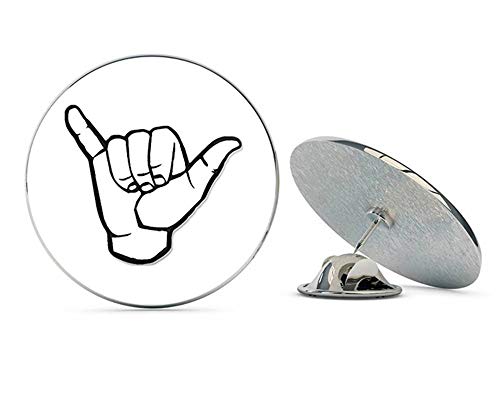 Hang Loose Hand Shaped (Funny Hawaiian Hawaii) Metal 0.75