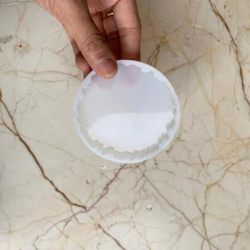 Image of R H Lifestyle Silicone Round Resin Art Mould Set of 4, 3 Inch