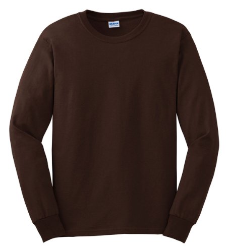 ace long sleeve shirt ダークブラウン Gildan Men's Ultra Cotton Long Sleeve T Shirt, Dark Chocolate