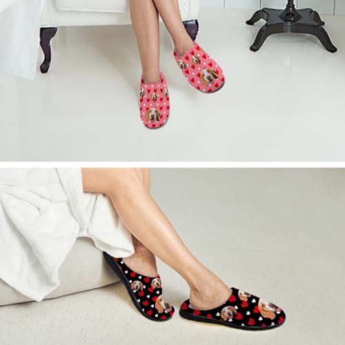 Custom Photo Christmas Slippers For Women Man, Personalized Indoor Faces Slippers Gifts For Family2