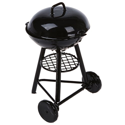 Basage Puppenhaus-Picknick-Grill – Puppenhaus-Miniatur-Küchen, Picknick-Grill, Grill, Kochen, Ofen, Metall – Bild 3
