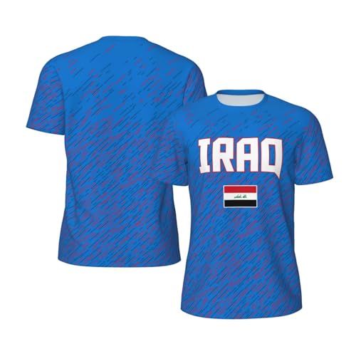 DABOYOZHZH Iraq Flag Cool Iraqans (55) Sports Jersey Mesh T-Shirt 3D Print for Running Cycling Soccer Tennis Fitness Climbing Shirts