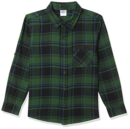 Image of Amazon Brand - Jam & Honey Boys 100% Cotton Printed Regular Fit Long Sleeve Shirt