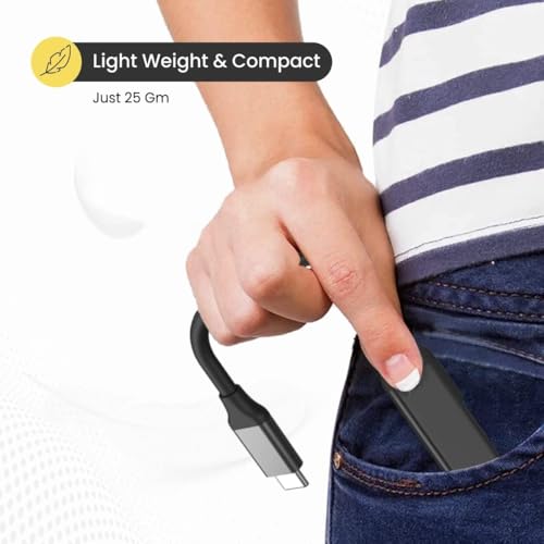 Image of NISHTECH USB C Hub (4-in-1), Type C Multiport Adapter with 1 x USB 3.0 & 3 x USB 2.0 Ports, up to 5 Gbps High Speed Data Transfer for Laptop, MacBook, PC (Multicolor)