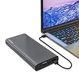 myCharge Portable Laptop Charger 60W / 26800 mAh Internal Battery PD USB C Fast Charge Travel Power Bank Battery for Apple MacBook, HP, Dell, Lenovo - Dual USB for iPhone, iPad, Android for Samsung