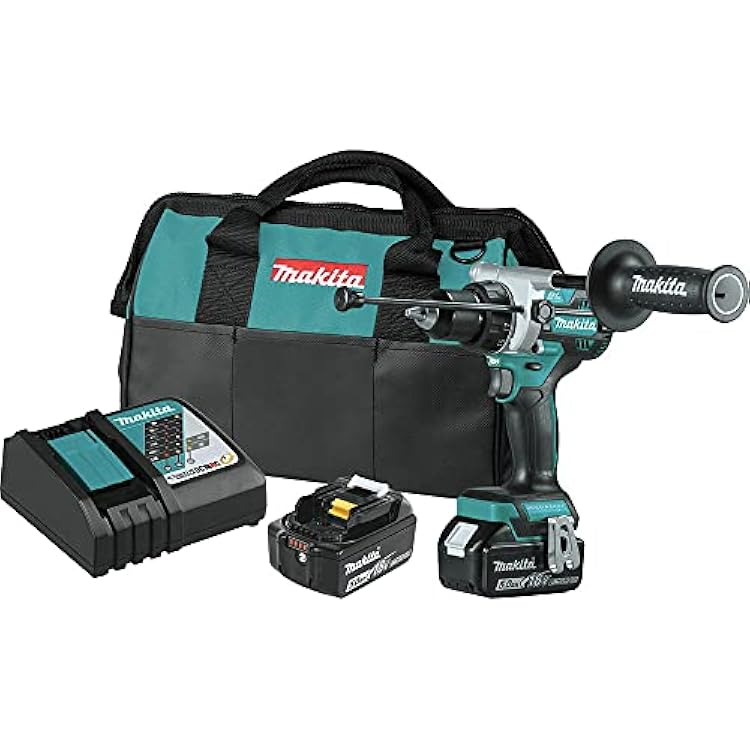 Makita XPH14T 18V LXT Lithium-Ion Brushless Cordless 1/2 Hammer Driver-Drill Kit (5.0Ah)