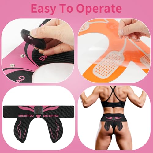 AOOWU EMS Potrainer, EMS Trainingsgerät, Gesäßtrainer mit 6 Modi & 18 Intensitäten, EMS Gesäßtrainer USB Wiederaufladbar mit Fernbedienung, EMS Hüfttrainer, Hüftmuskeltrainer für Männer und Frauen