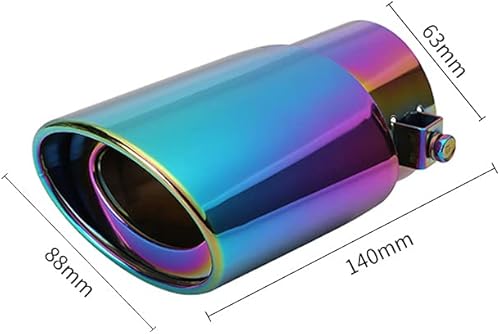 Miniatura 2 de idain Tubos de punta de silenciador de cola de escape de automóvil de acero inoxidable de tipo recto universal para tubos de 1.5 a 2.1 pulgadas de