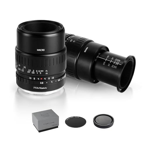TTArtisan 40mm f/2.8 Macro Lens APS-C Manual Focus Prime Lens for E-Mount A5100 A6100 A6500 A6600 A6700 NEX-3N NEX-3R NEX-5T NEX-5R NEX-7 A7II A7M3 A7RIV A7R5 A7S A9 A1 II