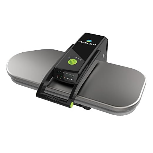Steamfast SF-680 Digital Steam Press with Multiple Fabric Settings and Steam Burst Function,Stainless/Black