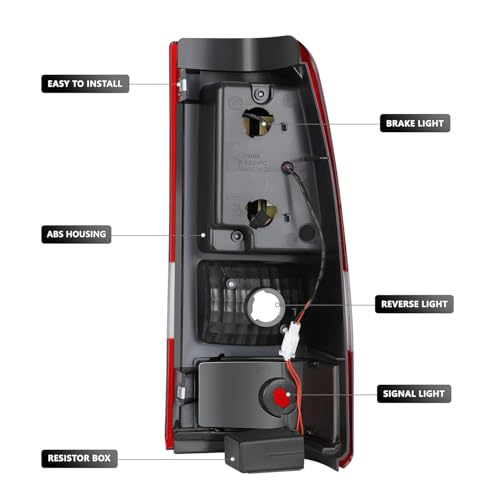 Image of DNA MOTORING TL-CSIL03-LED-3D-CH-RD LED 3D Tail Light Assembly Driver & Passenger Side [Compatible with 03-06 Silverado / 07 Sierra]