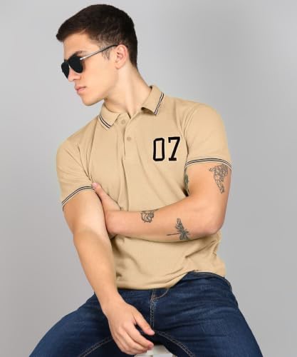 Image of INKKR Men's Solid Polo Neck Half Sleeve Stylish T-Shirt Combo