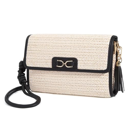 Missnine Tassel Raffia Clutch