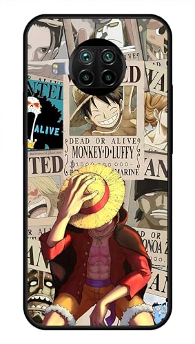 Image of NDCOM for Mi 10i 5G Back Cover Anime One Piece Wanted Luffy Printed Metal Case