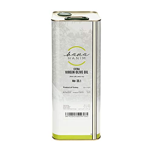 زيت زيتون هانهانيم التركي البكر الممتاز رقم 35.1 (5 لتر) | حصاد مارس 2025 | مُصفى | متعدد المزارع [تاريخ الإنتاج: 9 مارس 2025]
