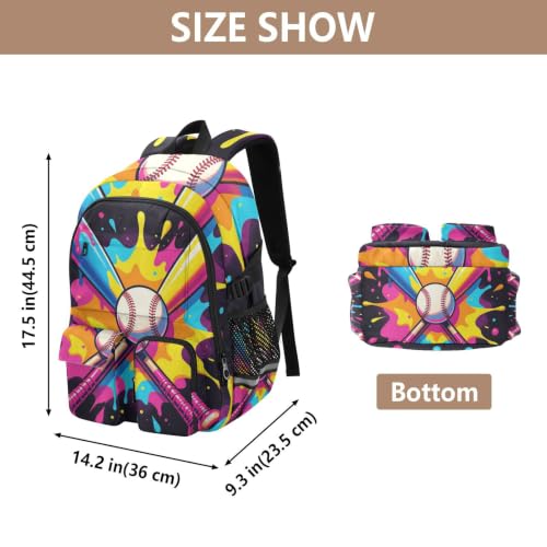 Mochilas de viaje de béisbol con espacio ergonómico para jóvenes 3