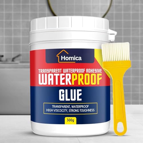 Image of Transparent Crack Seal Glue with Brush - Waterproof Epoxy Resin Leak Repair Sealant for Roof, Wall, Pipe & Tile | Long-Lasting Waterproofing Solution for Home & Outdoor Use 300 gm