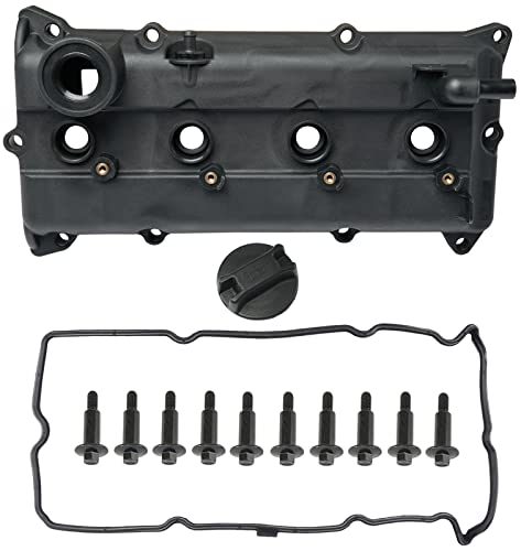 Engine Valve Cover with Gaskets, Bolts, Oil Filler Cap, PCV Valve, Spark Plug Tube Seals Compatible with 2002-2006 Nissan Sentra Altima QR25DE 2.5L Replaces# 13264-3Z001 13264 3Z001 264-982