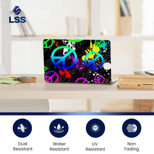 Image of LSS 15 15.6 inch Laptop Notebook Skin Sticker Cover Art Decal Fits 13.3 inch 14 inch 15.6 inch 16 inch HP Dell Lenovo Apple Asus Acer Compaq (Free 2 Wrist Pad Included) Peace Signs