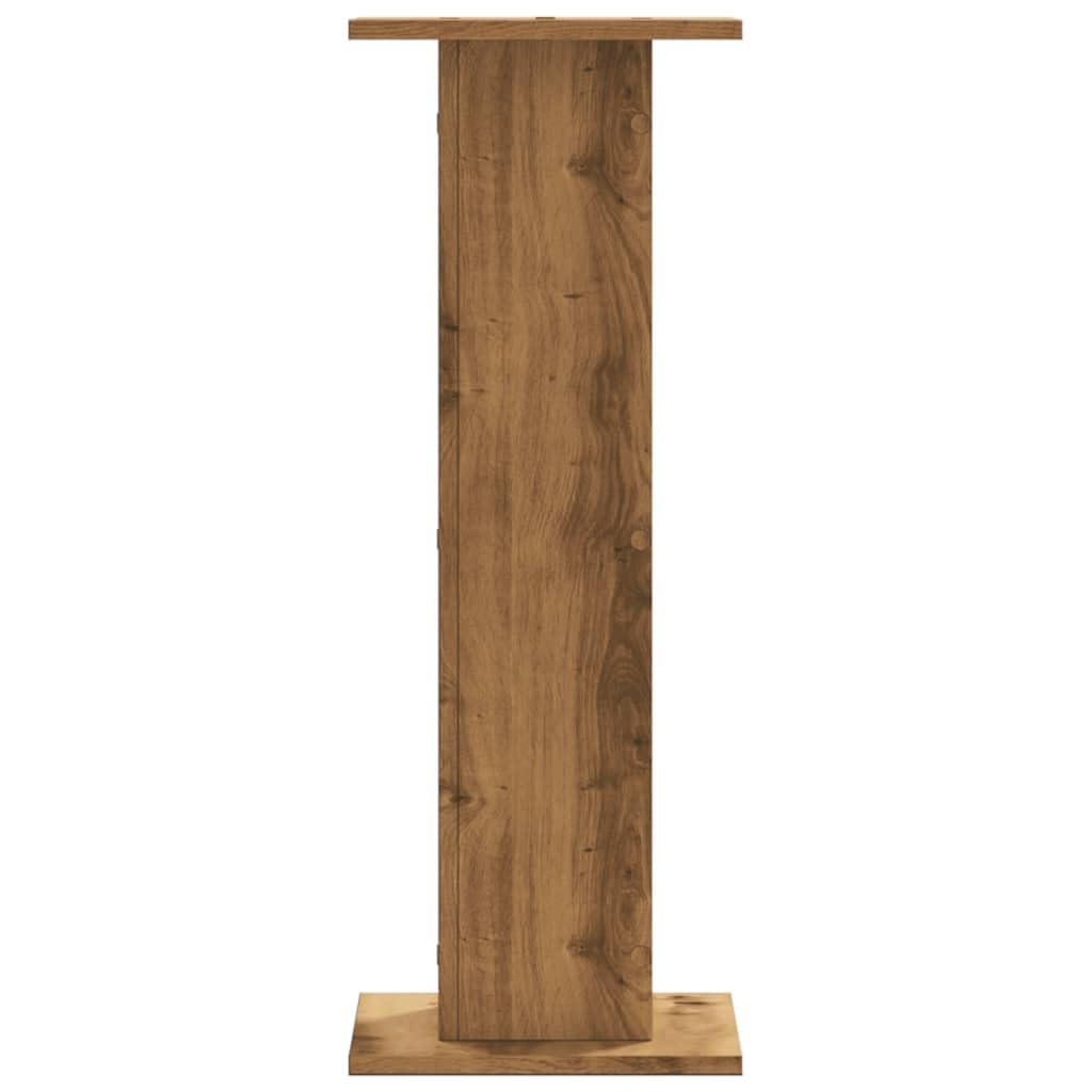 Pflanzenständer 2er Set Artisan-Eiche 30x30x80 cm Holzwerkstoff wetterfest dekorativ für Balkon Garten Indoor Outdoor stabile Ablage