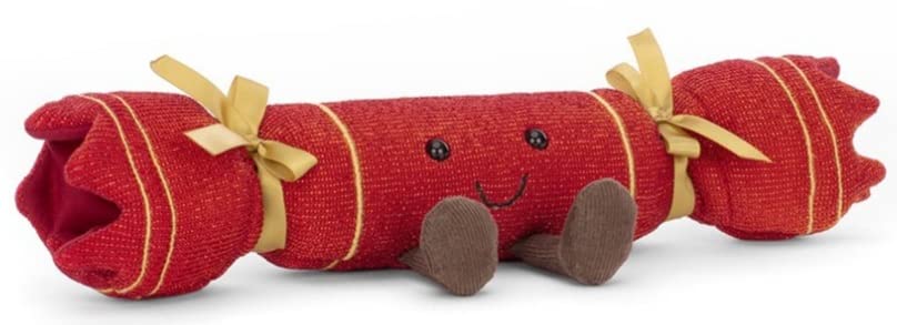 Jellycat Amuseable Red Glitter Christmas Cracker Collectable Plush Decoration