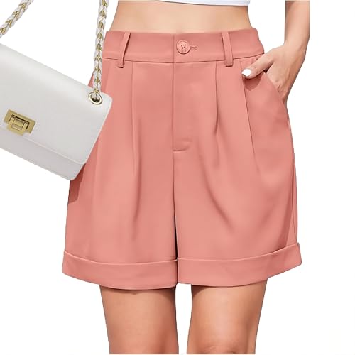 La mejor selección de Shorts y bermudas para Mujer los 10 mejores. 46 Bermudas para mujer de vestir cintura alta,pantalones cortos de verano para mujer,Shorts hasta la rodilla de pierna ancha,con cintura elástica y bolsillo,adecuados para...