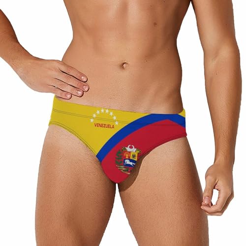 Venezuela Flag Men's Swimsuit Bikini Briefs Sexy Swim Underwear Stretchy Briefs Quick Dry Swimwear
