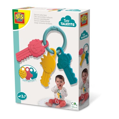 SES Creative 13115 - Juego Sensorial de Llaves, Mordedor para Bebés. Más de 3 Meses