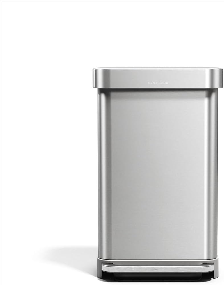 simplehuman  ゴミ箱　ステンレス simplehuman | レクタンギュラー タッチバーダストボックス 48L