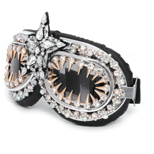 willochra Fashion Mask Rhinestone Sunglasses For Women Vintage Oversized Shield Diamond Sun Glasses Female Party Shades2