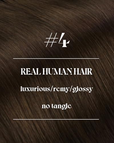 Sunny Hair Human Hair Weft Extensions Brown Sew in Extensions Human Hair Chocolate Brown Weft Hair Extensions Human Hair Extensions Full Head 100g 20inch - Thumbnail 3