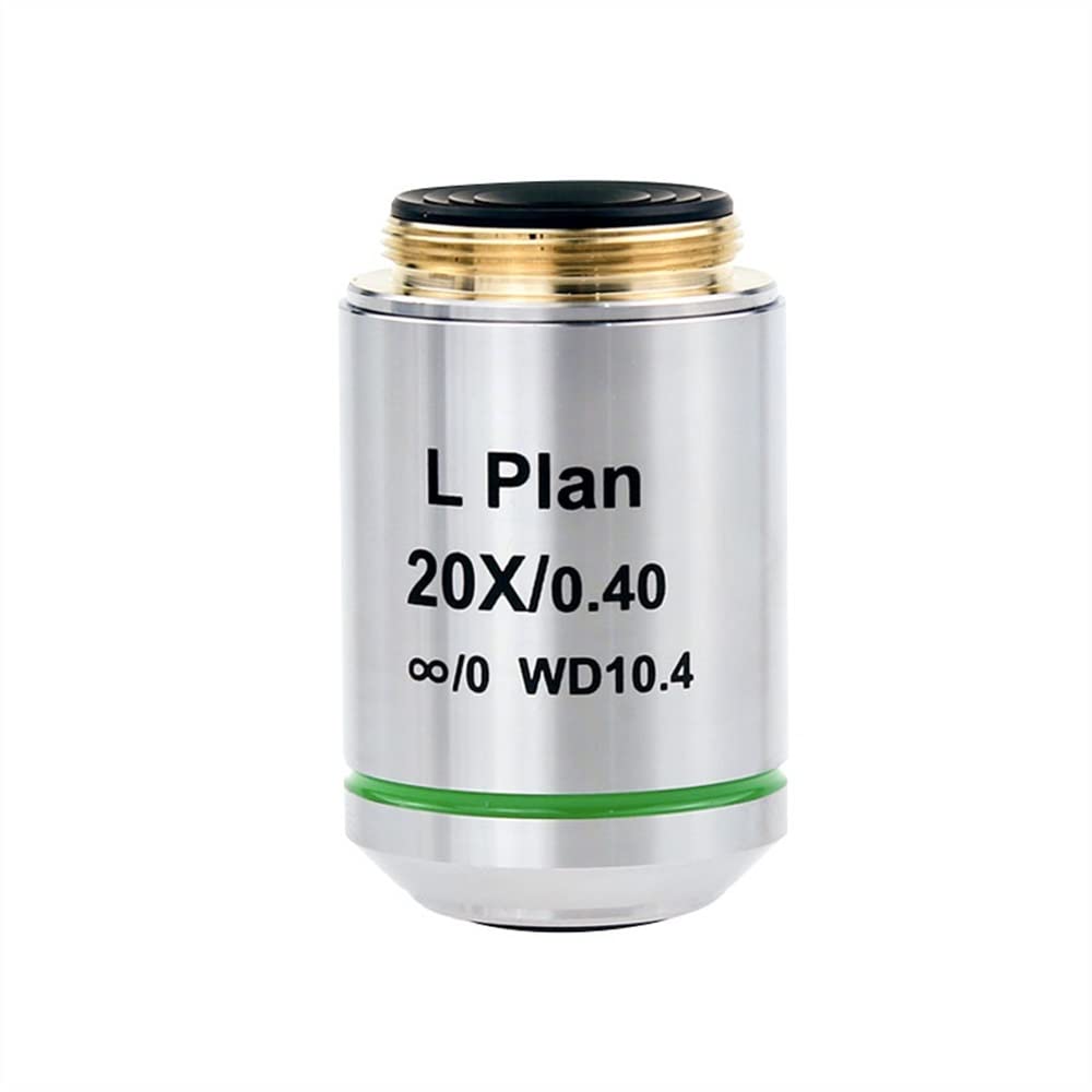 Lente de objetivo de contraste de fase Infinity Plan for microscopio metalográfico 2.5X 5X 10X 20X 50X 100X Larga distancia de trabajo Accesorios para microscopios de laboratorio(20X)