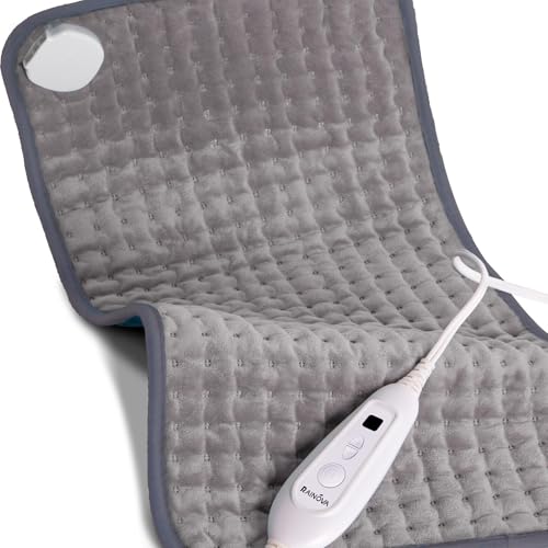 RAINOVA Heating Pad Electric Throw for Back Pain & Cramps Relief, 12''x24'' Electric Pad with Auto Shut Off, Heat Pad 6 Heat Settings,Christmas Gifts for Women, Men, Mom, Dad(Gray) RAINOVA Heating Pad Electric Throw for Back Pain & Cramps Relief, 12''x24'' Electric Pad with Auto Shut Off, Heat Pad 6 Heat Settings,Christmas Gifts for Women, Men, Mom, Dad(Gray)