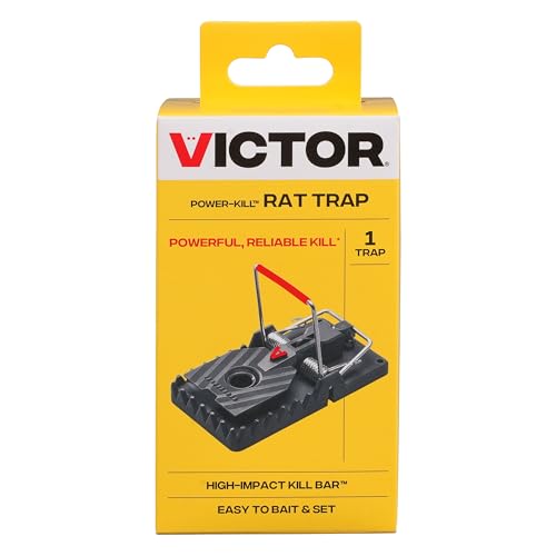 Victor Power Kill Rat Trap - M144B - Easy to Set Rat Trap - Humanely and Quickly Kills Rats - Versatile Placement Options