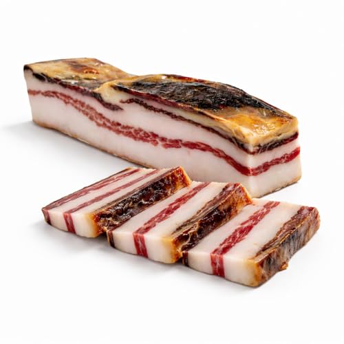 Panceta Ibérica Artesana Curada – Pieza Noble del Cerdo Ibérico – Salazón y Curación Natural +12 Meses – Sabor Intenso –400 g Aprox.